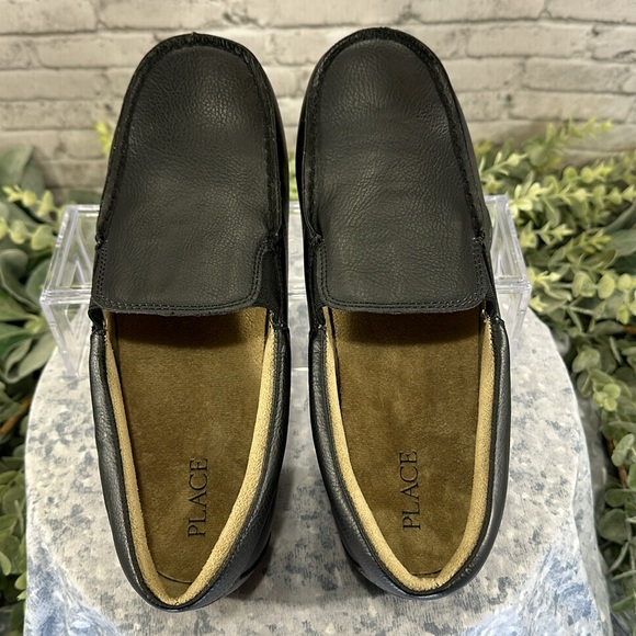 The Children’s Place Black Faux Leather Slip-on Casual Dress Shoes Boys 6M🖤EUC - Picture 7 of 9